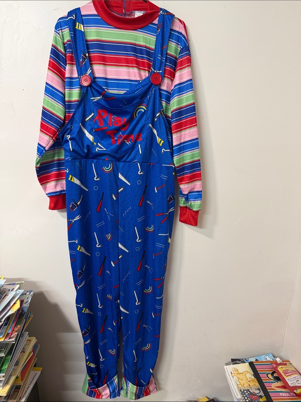 Morph costume Chuckie 'Play Time' Overalls with Striped Tee costume